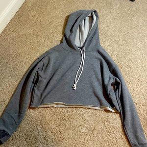 Wild Fable Cropped Hoodie in Gray Womens Large